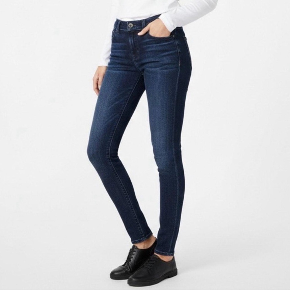 Hudson Krista Mid-Rise Super Skinny Jeans - Dark Wash - Size 28